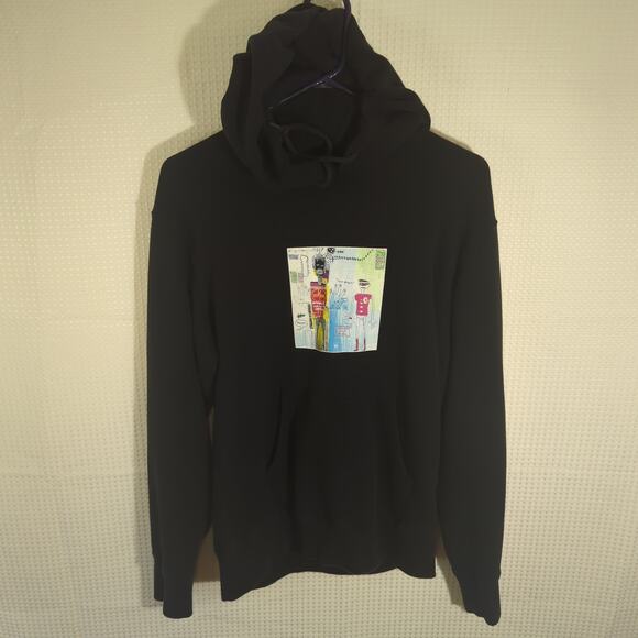 Uniqlo UT Hoodie Medium Black Jean-Michel Basquiat DC Batman Warner Bros Collab - Picture 1 of 6